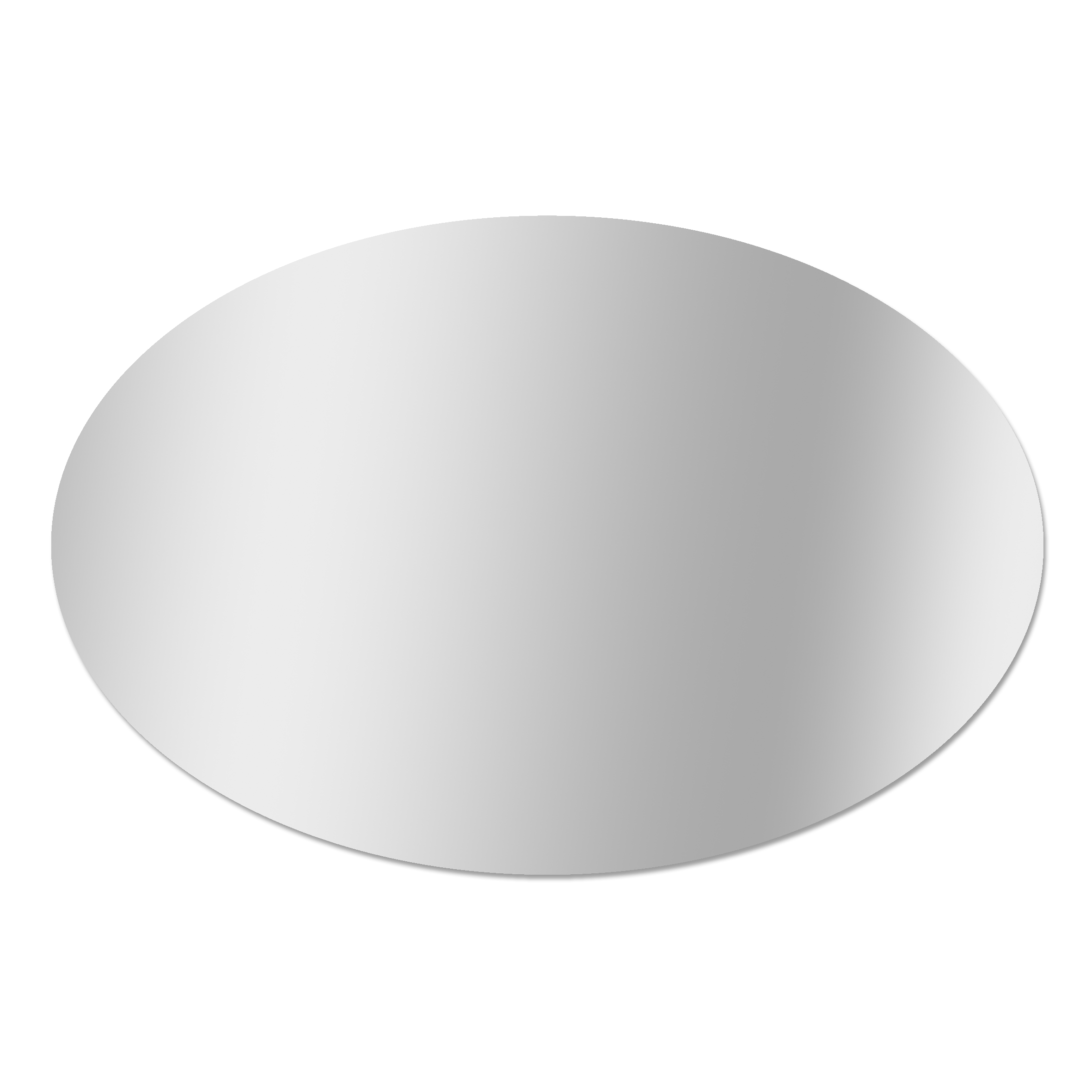 Miroir bord polis ovale 60x40cm